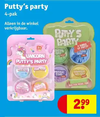 Kruidvat Putty's party aanbieding