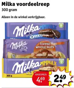 Kruidvat Milka voordeelreep aanbieding