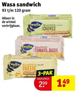 Kruidvat Wasa sandwich aanbieding