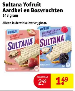 Kruidvat Sultana Yofruit Aardbei en Bosvruchten aanbieding