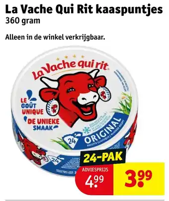 Kruidvat La Vache Qui Rit kaaspuntjes aanbieding