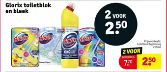 Kruidvat Glorix toiletblok en bleek aanbieding