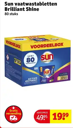 Kruidvat Sun vaatwastabletten Brilliant Shine aanbieding