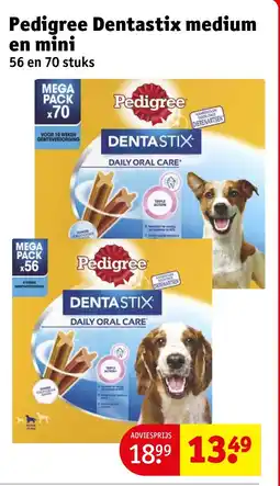 Kruidvat Pedigree Dentastix medium en mini aanbieding