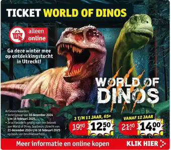 Kruidvat Ticket World of Dinos aanbieding