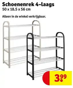 Kruidvat Schoenenrek 4 laags aanbieding