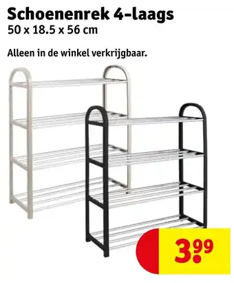 Kruidvat Schoenenrek 4 laags aanbieding