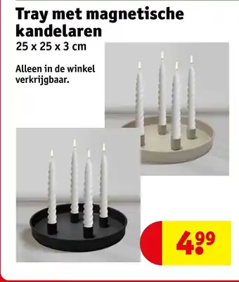 Kruidvat Tray met magnetische kandelaren aanbieding