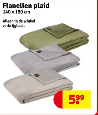 Kruidvat Flanellen plaid aanbieding