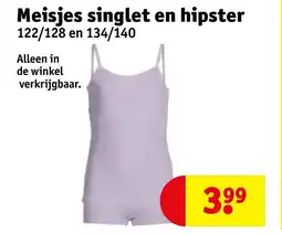 Kruidvat Meisjes singlet en hipster aanbieding