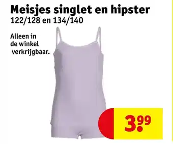 Kruidvat Meisjes singlet en hipster aanbieding