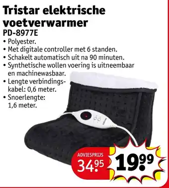 Kruidvat Tristar elektrische voetverwarmer aanbieding