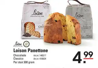 Sligro Loison Panettone Chocolade Of Classico aanbieding