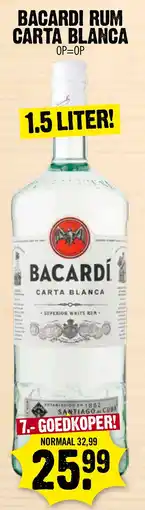 Super Dirck 3 Bacardi rum carta blanca aanbieding