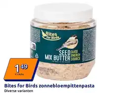 Action Bites for Birds zonnebloempittenpasta aanbieding