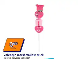 Action Valentijn marshmallow-stick aanbieding