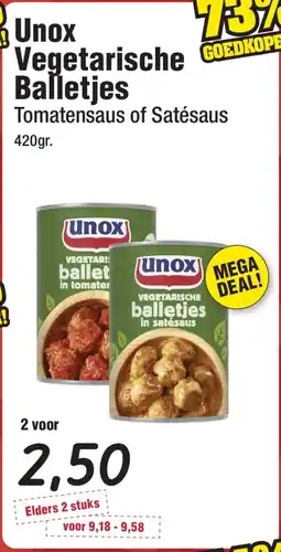 Budget Food Unox Vegetarische Balletjes aanbieding