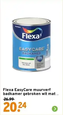 GAMMA Flexa EasyCare muurverf badkamer gebroken wit mat 1 liter aanbieding