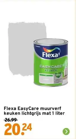 GAMMA Flexa EasyCare muurverf keuken lichtgrijs mat 1 liter aanbieding