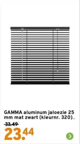 GAMMA GAMMA aluminum jaloezie 25 mm mat zwart (kleurnr. 320) 60x180 cm (bxh) aanbieding