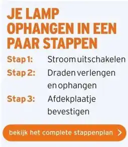 GAMMA JE LAMP OPHANGEN IN EEN PAAR STAPPEN aanbieding