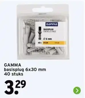 GAMMA GAMMA basisplug 6x30 mm 40 stuks aanbieding