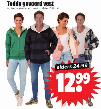 Dirk Teddy gevoerd vest aanbieding