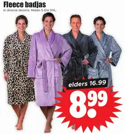 Dirk Fleece badjas aanbieding