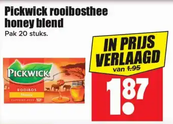 Dirk Pickwick rooibosthee honey blend aanbieding