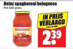 Dirk Heinz spagheroni bolognese aanbieding