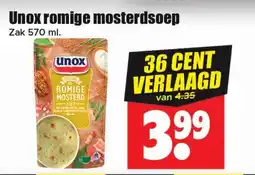 Dirk Unox romige mosterdsoep aanbieding