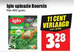 Dirk Iglo spinazie Boursin aanbieding