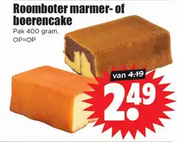 Dirk Roomboter marmern of boerencake aanbieding