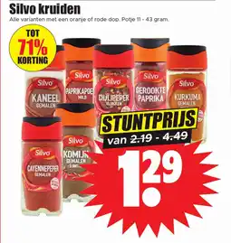 Dirk Silvo kruiden aanbieding