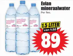 Dirk Evian mineraalwater aanbieding