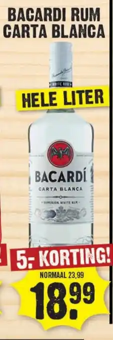 Dirk Bacardi rum carta blanca aanbieding