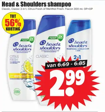 Dirk Head & Shoulders shampoo aanbieding