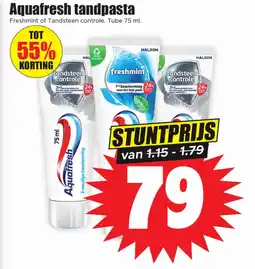 Dirk Aquafresh tandpasta aanbieding