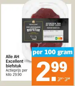 Albert Heijn Alle AH Excellent biefstuk aanbieding