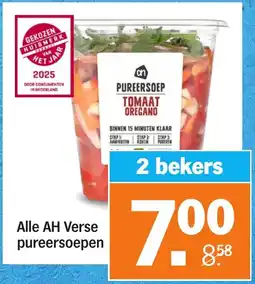 Albert Heijn Alle AH Verse pureersoepen aanbieding