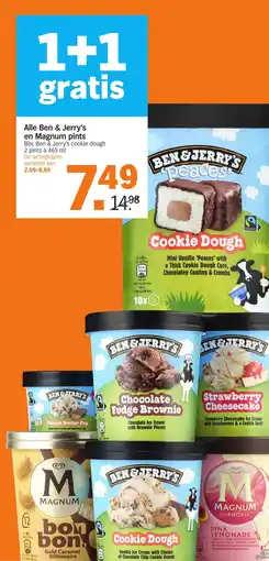 Albert Heijn Alle Ben & Jerry's en Magnum pints aanbieding