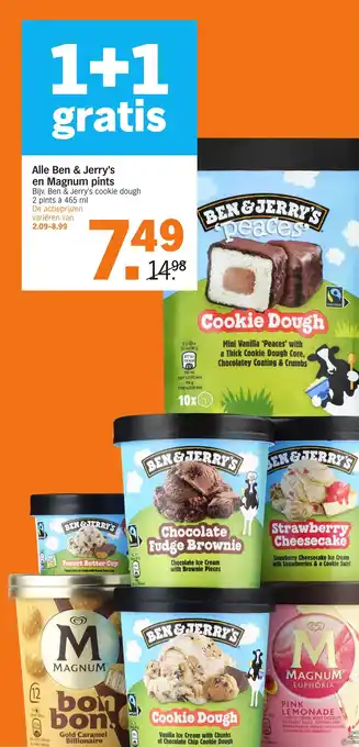 Albert Heijn Alle Ben & Jerry's en Magnum pints aanbieding