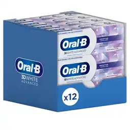 Wehkamp Oral-B 3DWhite Advanced Luxe Perfection tandpasta - voordeelverpakking - 12 x 75 ml aanbieding