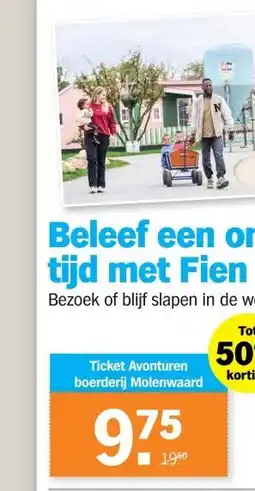 Albert Heijn Ticket Avonturen boerderij Molenwaard aanbieding