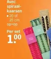 Albert Heijn Avec spiraal-kaarsen aanbieding