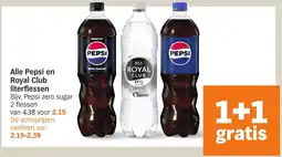 Albert Heijn Alle Pepsi en Royal Club literflessen aanbieding