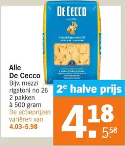 Albert Heijn Alle De Cecco aanbieding