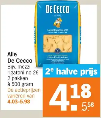 Albert Heijn Alle De Cecco aanbieding