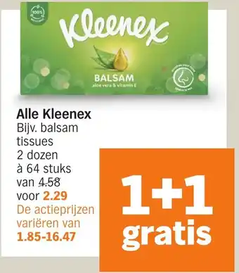 Albert Heijn Alle Kleenex aanbieding