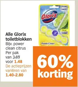 Albert Heijn Alle Glorix toiletblokken aanbieding